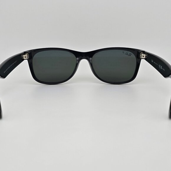 Ray-Ban RB2132 90158 Wayfarer Black Frame Polarized G-15 Green Lens Sunglasses - Picture 4 of 13